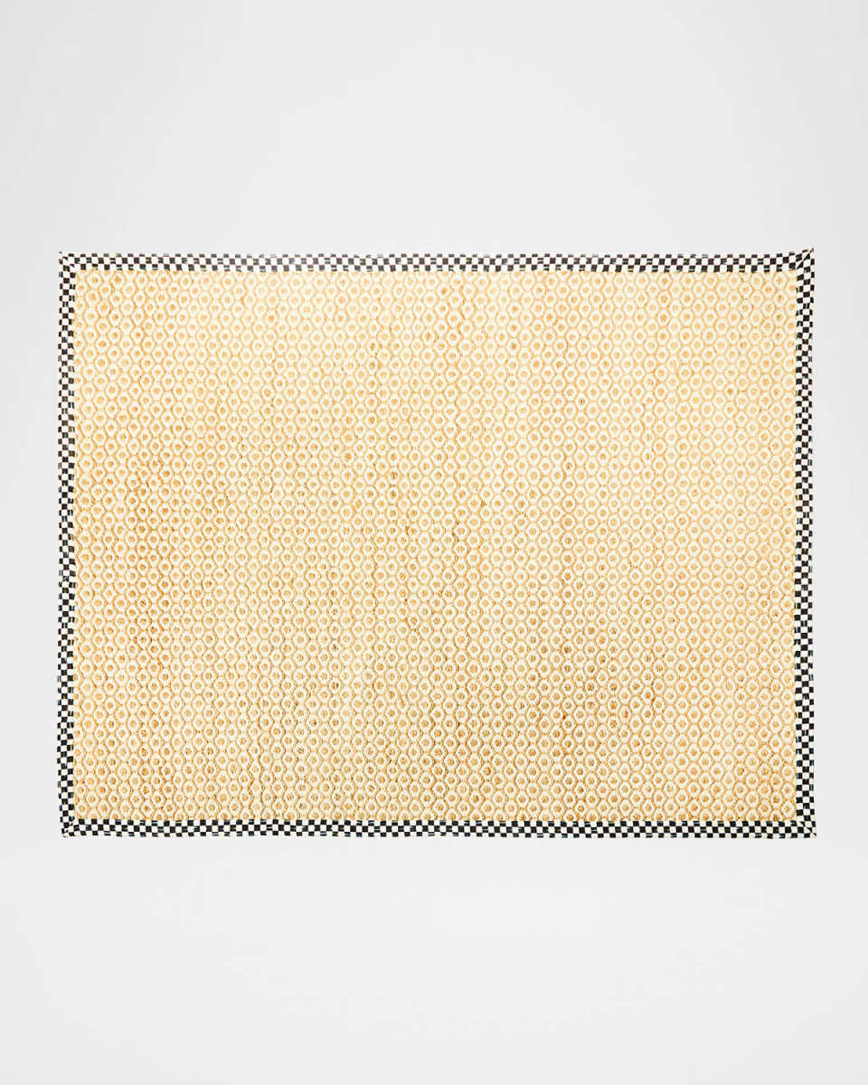 Courtly Check Natural Honeycomb Jute Rug, 8' x 10'